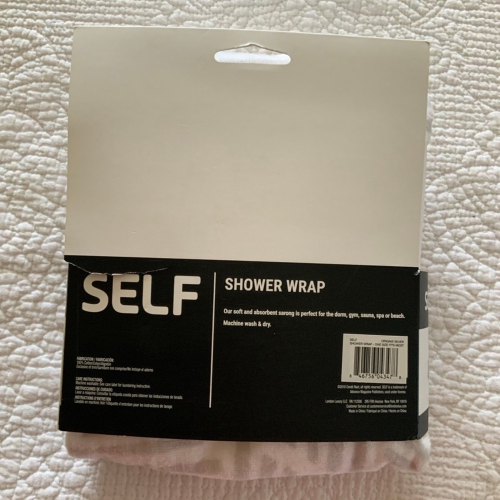 SELF White Shower Wrap - Picture 2 of 2